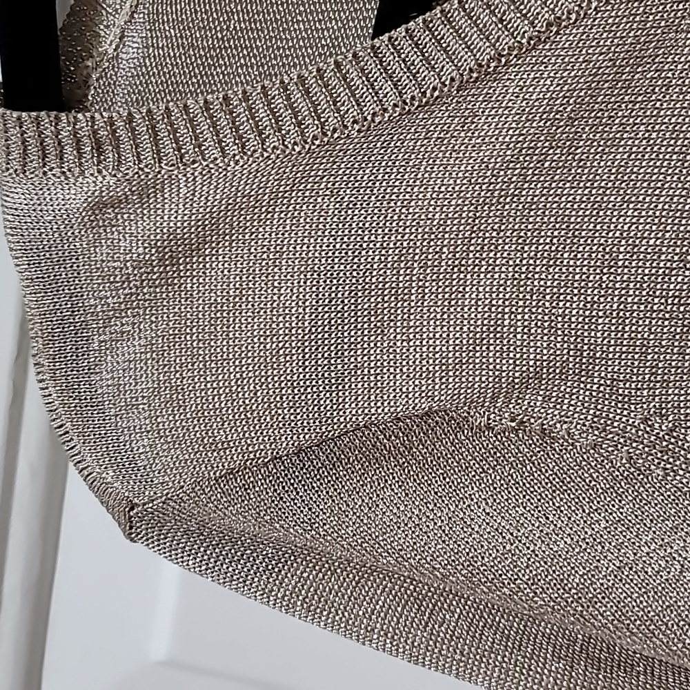 Long Sleeved Gold Sweater With Glitter. EUC - Picture 3 of 9